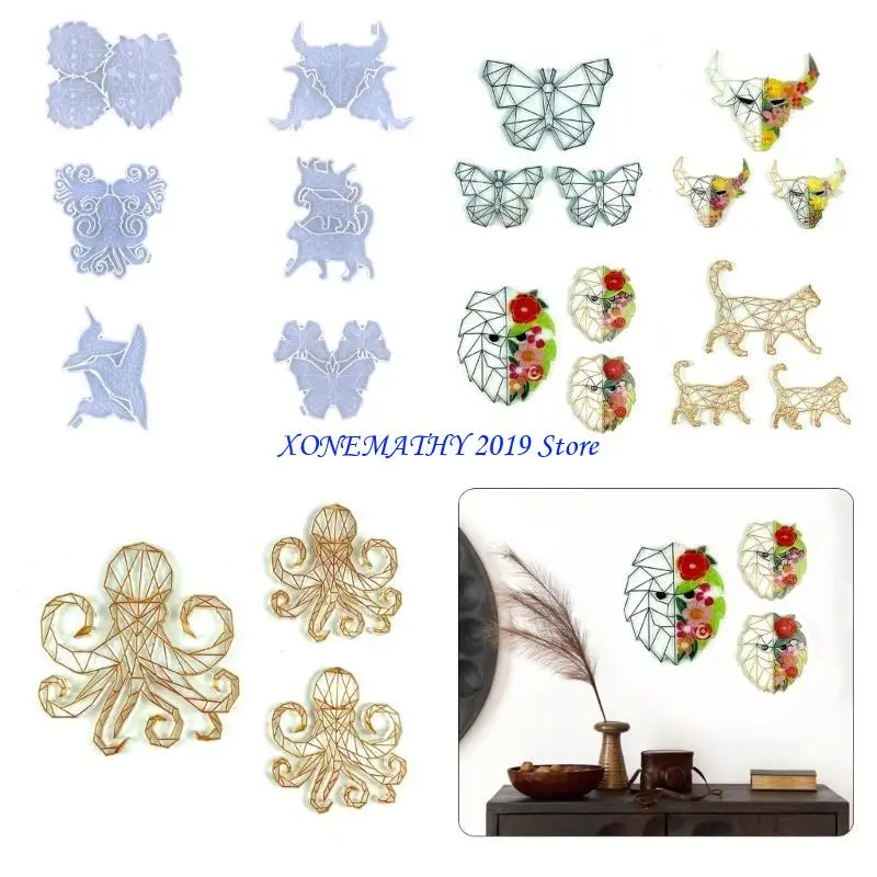 F42F قالب سيليكون قوي سهل الإصدار على شكل حيوان جميل ملحق محمول للأكواب ذاتية الصنع والمشروعات المنزلية المزخرفة #5