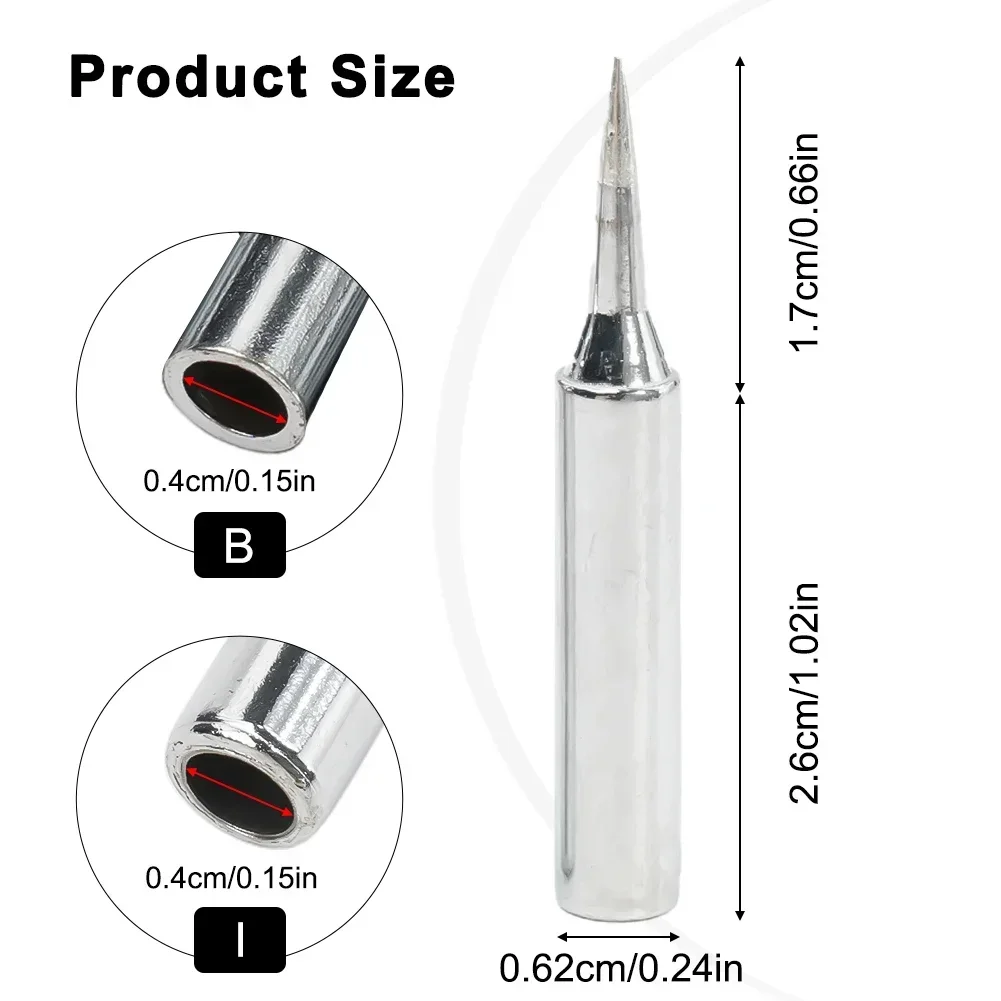 Small Size 10 Pack Soldering Iron Tip Stable Performance 900M-T-I / 900M-T-B High Safety Lower Temperature Soldering