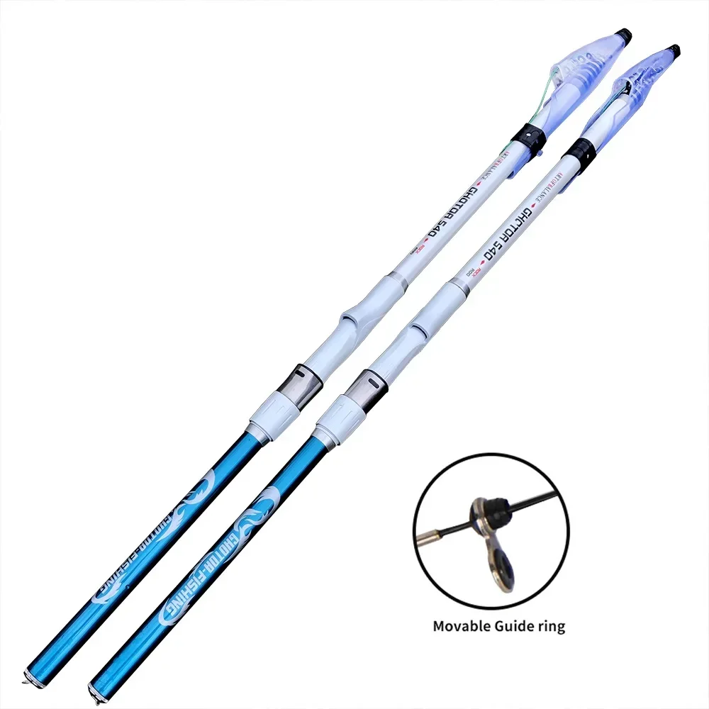 

Portable Rock Fishing Rod 3.6M 4.5M 5.4m 6.3m Carp Telescopic Sea Fishing Rod Carbon Fiber Surf Feeder Rod Spinning