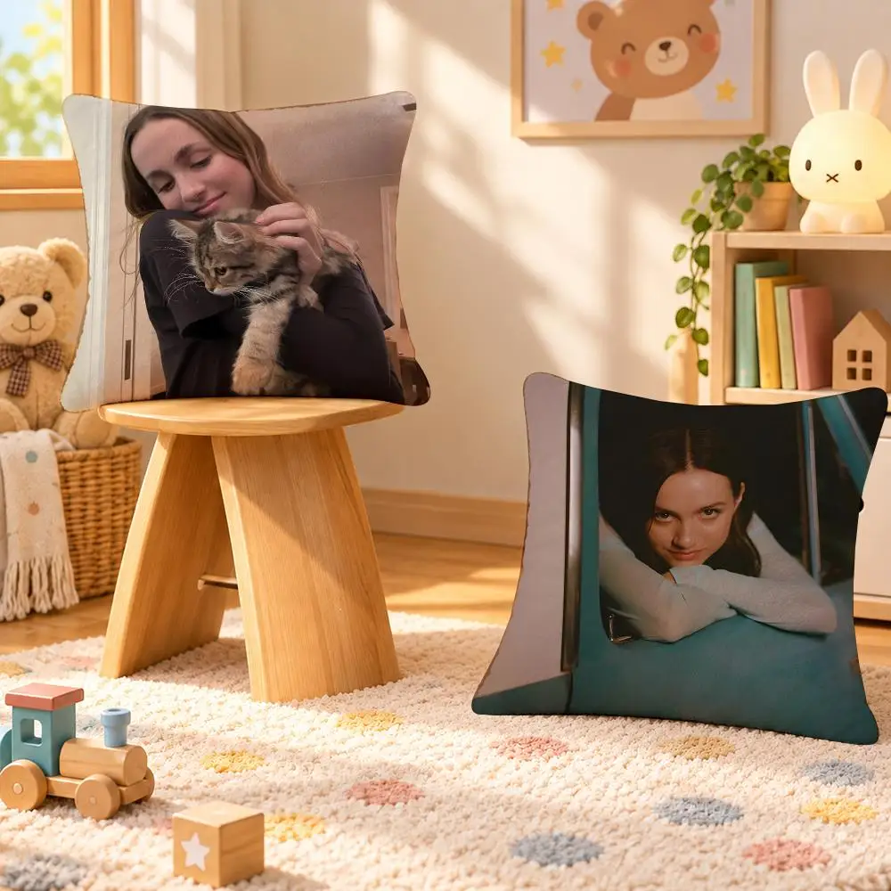 Actress Maude Apatow Trend Cushion Cover Personalized Soft Plush Pillow Living Room Home Sofa Bedroom Office Car Cushion