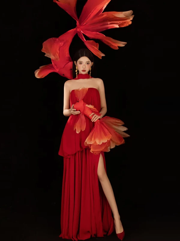 red-morning-robe-wedding-dr-long-gown-with-strapl-top-chinese-sle-for-engagement-photooot-aosphere-sensation-women