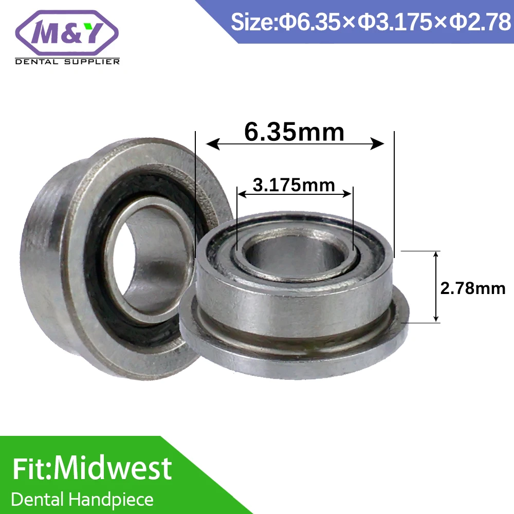 

10 шт., стоматологический высокоскоростной наконечник, керамический подшипник 3,175*6,350*2,780 мм для средневекового наконечника, запасные части, стоматологический материал