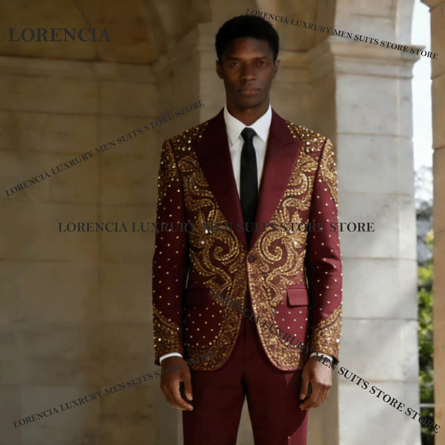 

Мужские костюмы, однобортный пиджак для жениха, кристаллы, свадебный индивидуальный шаль с лацканами, ropa hombre, комплект из 2 предметов, жаккардовый вечерние смокинг