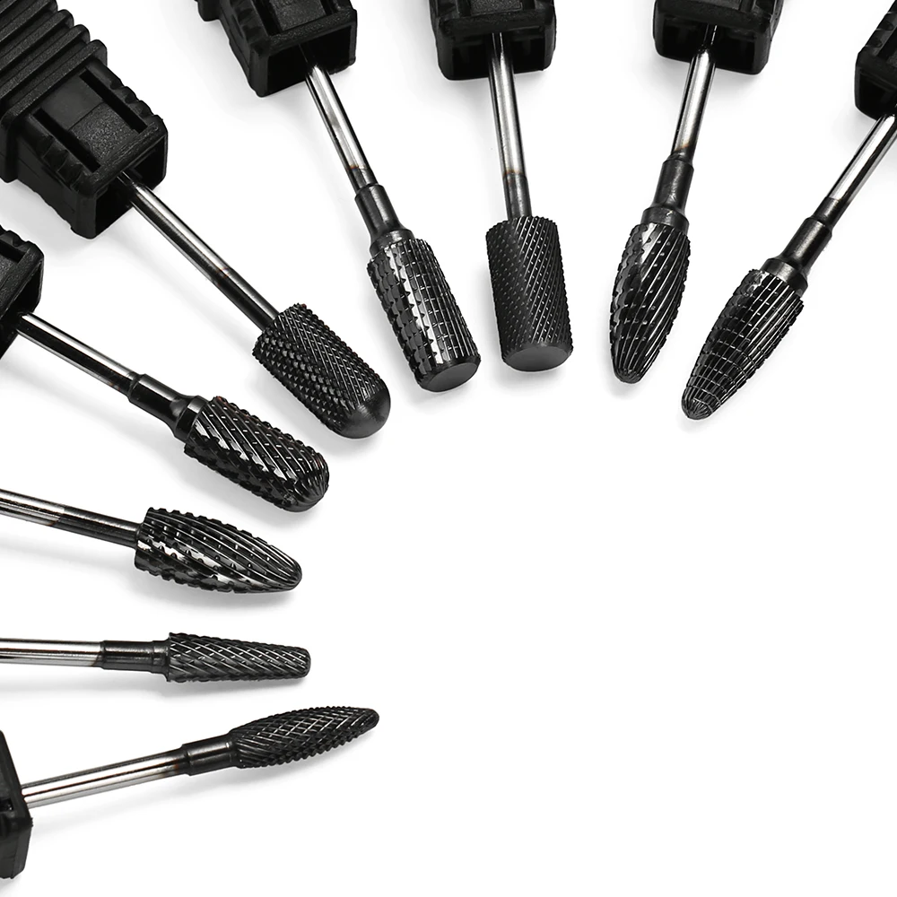 Arco-íris carboneto de tungstênio prego brocas fresa para manicure rebarba remover pele rotativa gel elétrico manicure arte broca