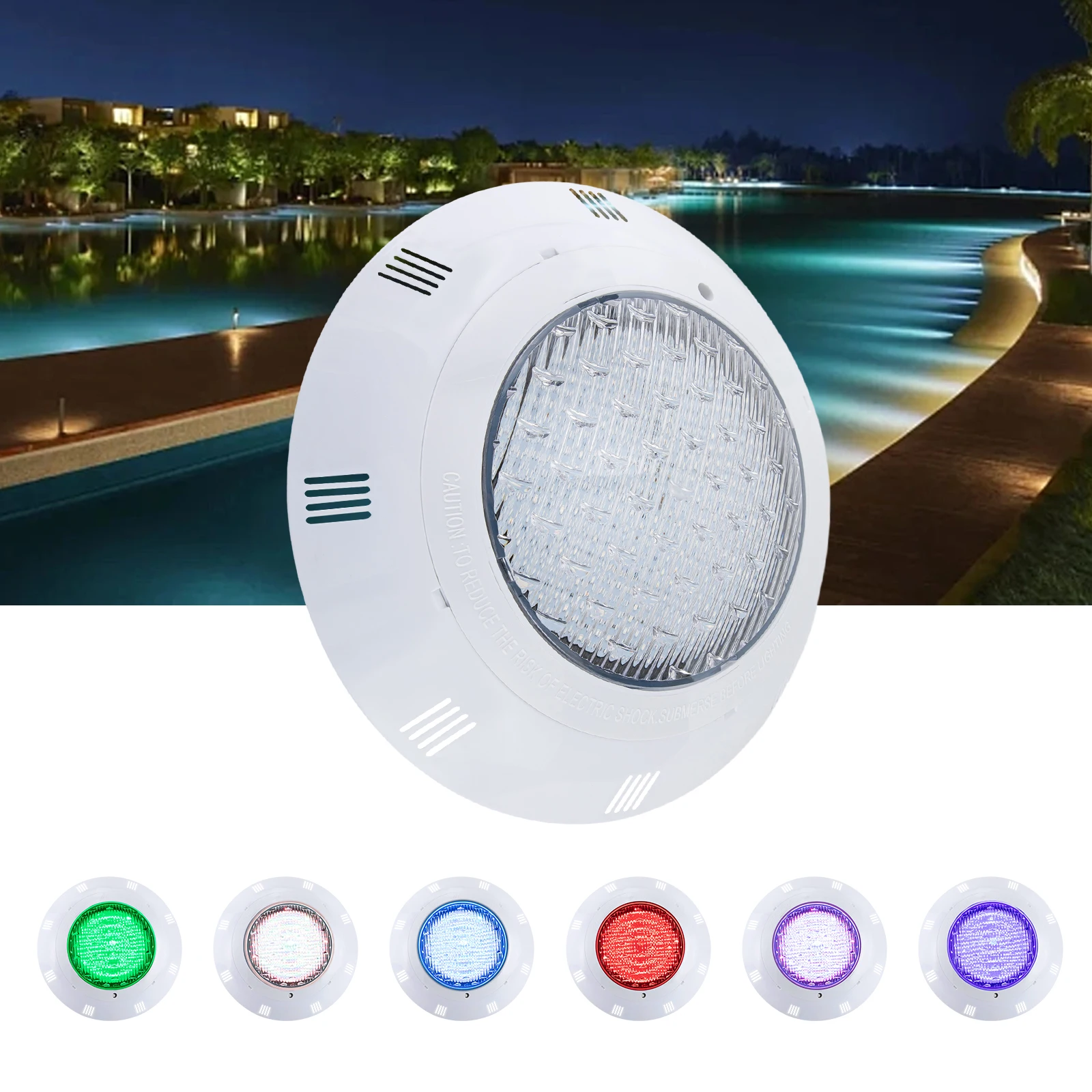 

11.6" Submersible Led Light -12V 36W Color Change Led Pool Light Underwater Pond Light - 7Colors + 2Color Change Modes RGB