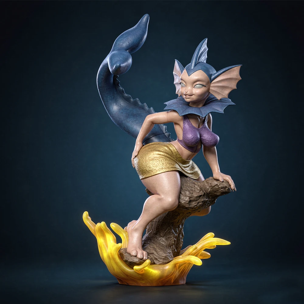 NSFW Marine fantasy creatures FUTA 1/24 Grey Resin Figure Model Kit Unassembled Unpainted GK 3D Print DIY Miniature Statue Toy