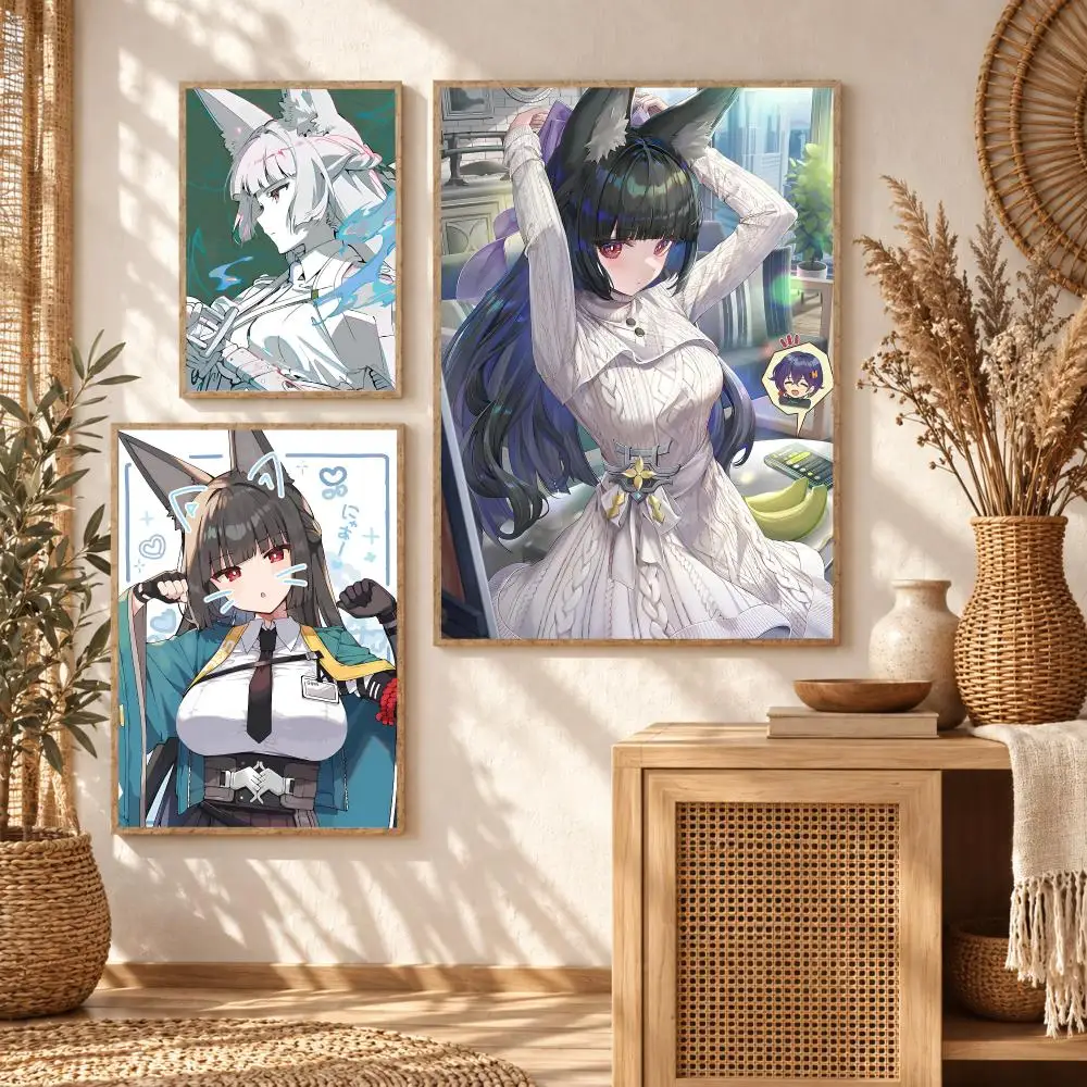 Miyabi Zenless Zone Zero Poster Stickers Self-Adhesive Wall Art for Bedroom Living Room Home Painting Mural Decals Decor Gift