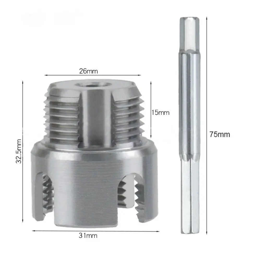 

Internal and External Pipe Threading Tool Set for DIY Repairs Compatible with 12 and 34 Pipe Sizes Carbon Steel