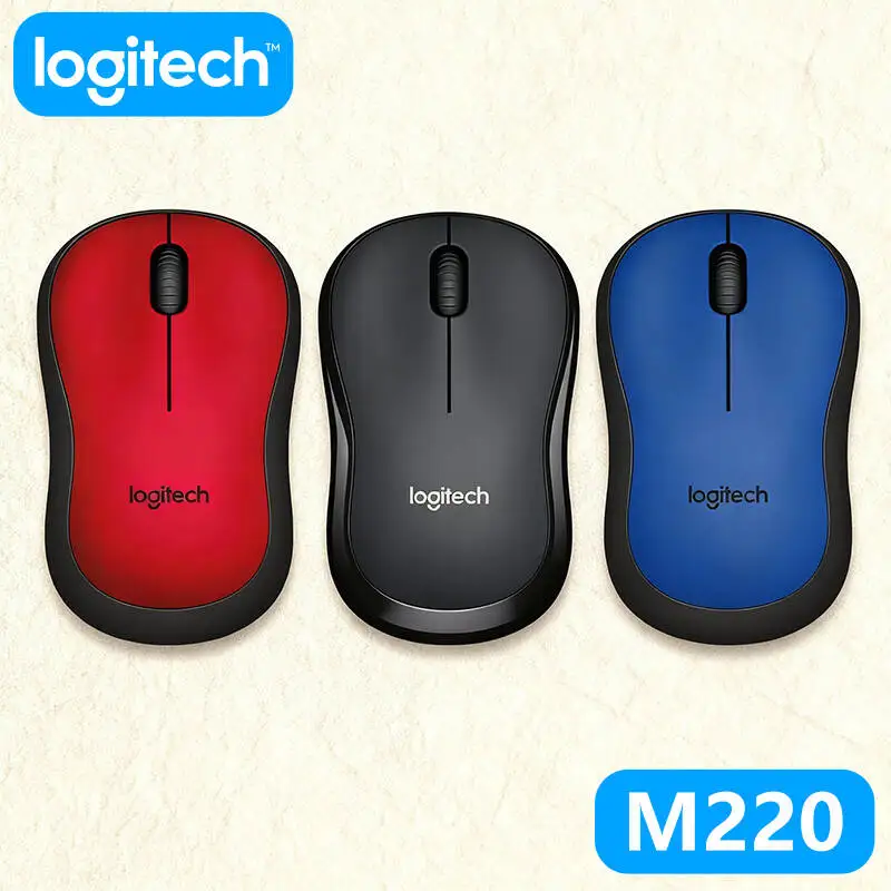 

Logitech M220 Silent Wireless Mouse 2.4GHz USB Connection 1000 DPI Precision 3 Buttons Home Office Routine Task Convenient Tool