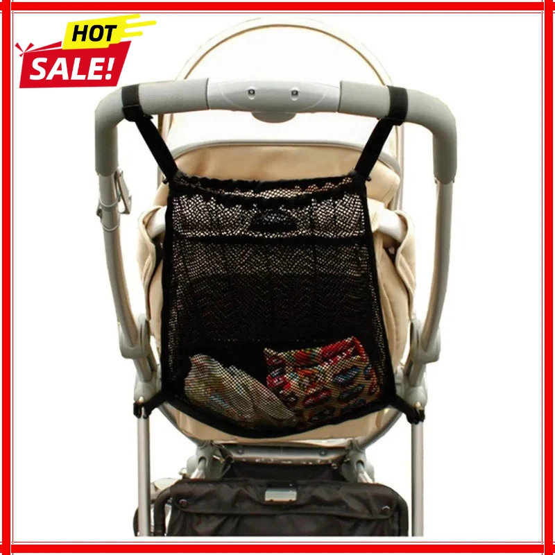 

Portable Large Capacity Pram Storage Pocket Baby Stroller Hanging Net Bags Infant Products Organizer Bag Stroller Accessories