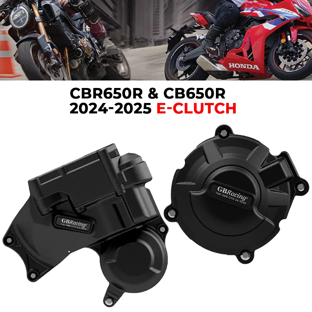 

GBRacing Secondary Engine Cover Set For HONDA CBR650R & CB650R: 2021-2025 Alternator + 2024-2025 E-Clutch Cover
