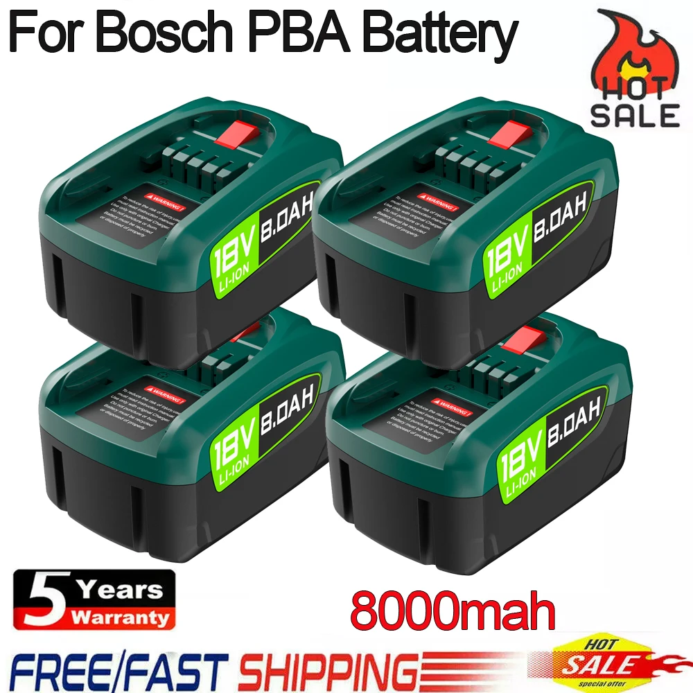 Bonacell PBA Zamienna Bateria do Bosch PBA Akumulatorowa 8000mAh 18V Narzędzia Elektryczne AL1880CV AL1810CV AL18815CV AL1830CV Bateria do Ładowarki