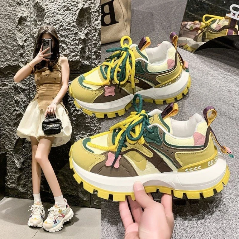 

Thick-soled Round-toe Cross-strap Stylish, Versatile, Comfortable, Anti-slip, Breathable Sports and Casual Women's Single Shoes