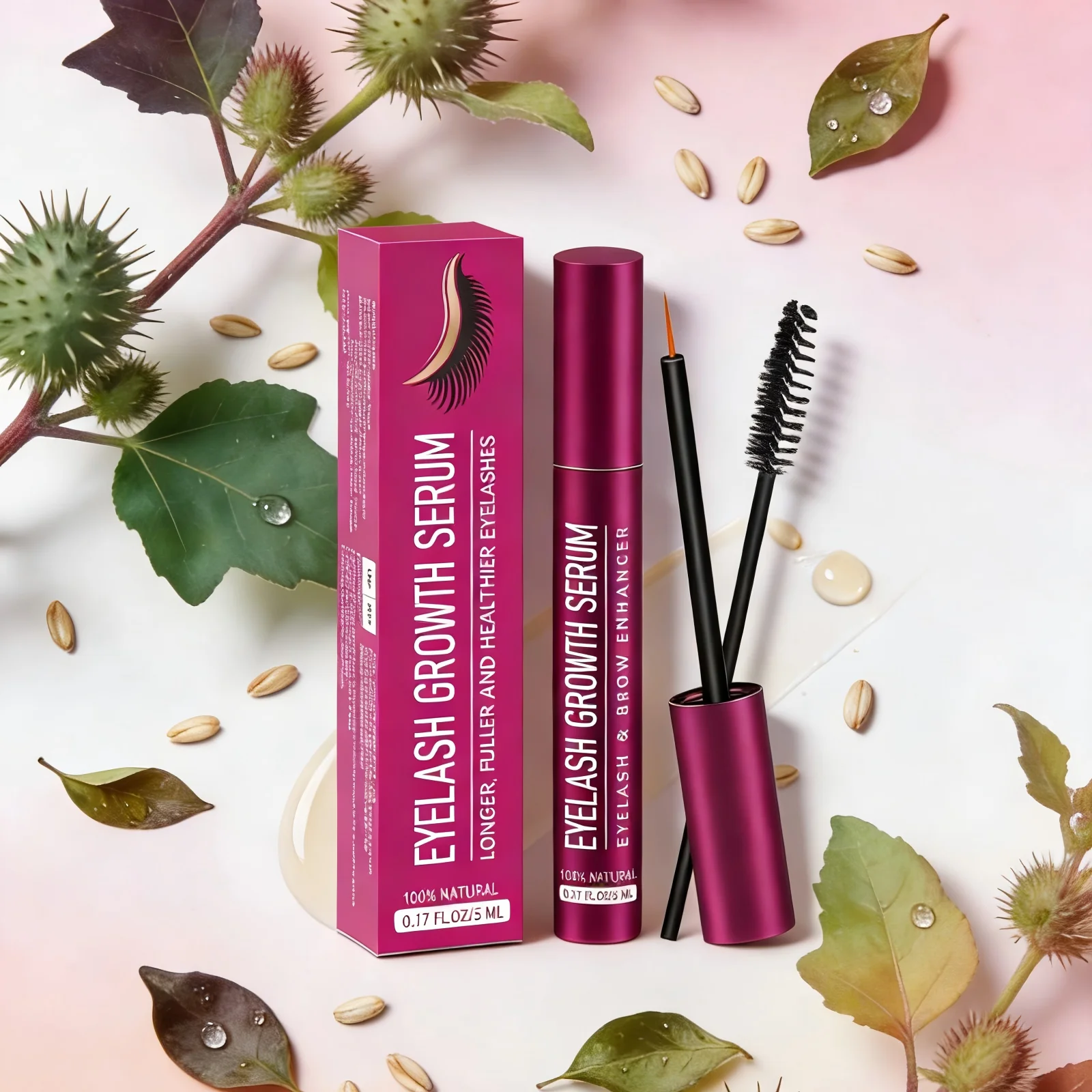 Suero Profesional para el Crecimiento de Pestañas, Fortalecedor Natural de Pestañas, Humectante para Pestañas Más Gruesas, Potenciador de Pestañas, Suero Alargador de Pestañas