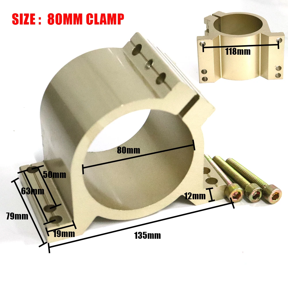 CNC Spindle Clamp 45mm/52mm/65mm/80mm/100mm Spindle Motor Fixture CNC Motor Bracket.