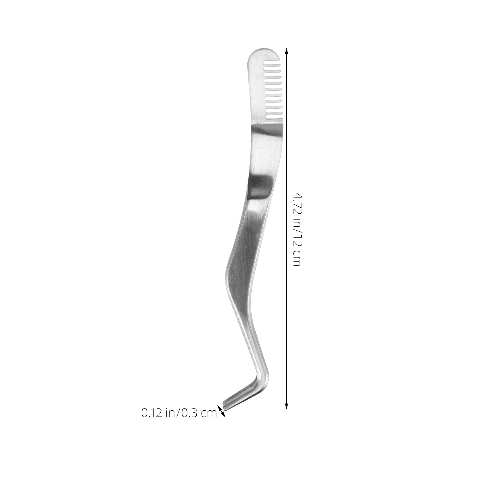 Eyelash Tweezers Stainless Curved Serrated Tip False Eyelash Extension Applicator Tool Makeup Lash Cluster Tool