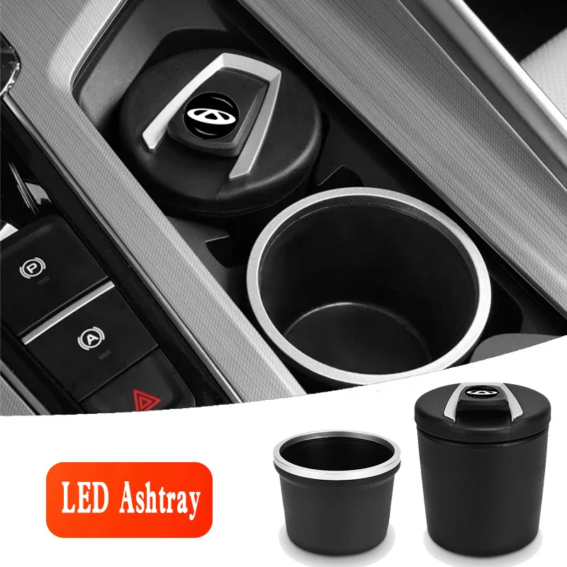 Car Ashtray LED Multi-Functional Ashtray Car Accessories For Chery Tiggo 2 3 4 5 6 7 8 3X 5X Pro T11 Arrizo 6 3 5 Eastar Cross