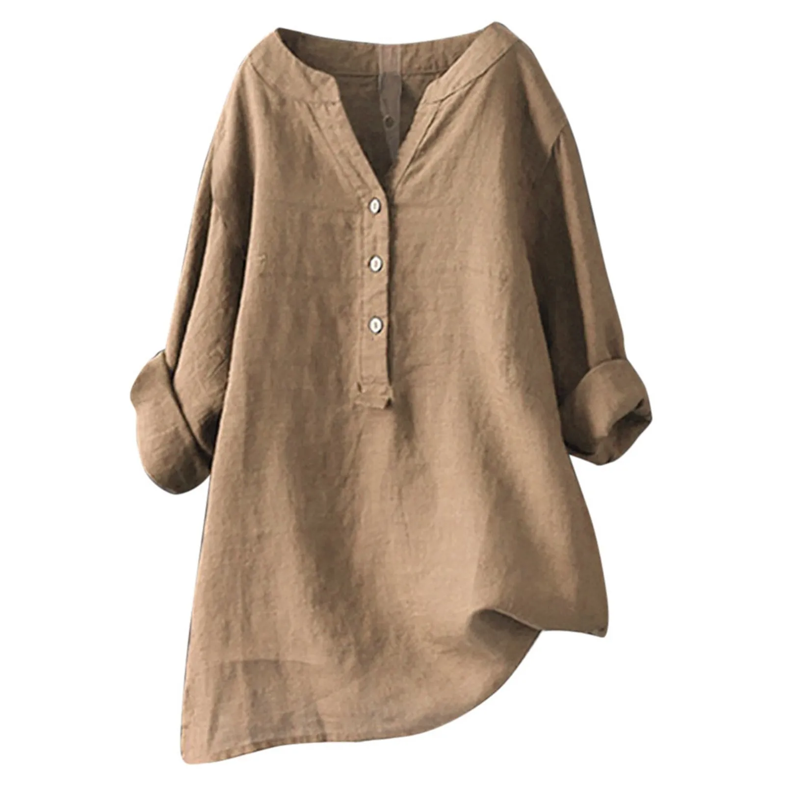 Summer 2024 Casual Loose Cotton Linen Blouse Plus Size 5XL Shirt Women Long Sleeved Oversize Blouse Vintage Loose Blusas