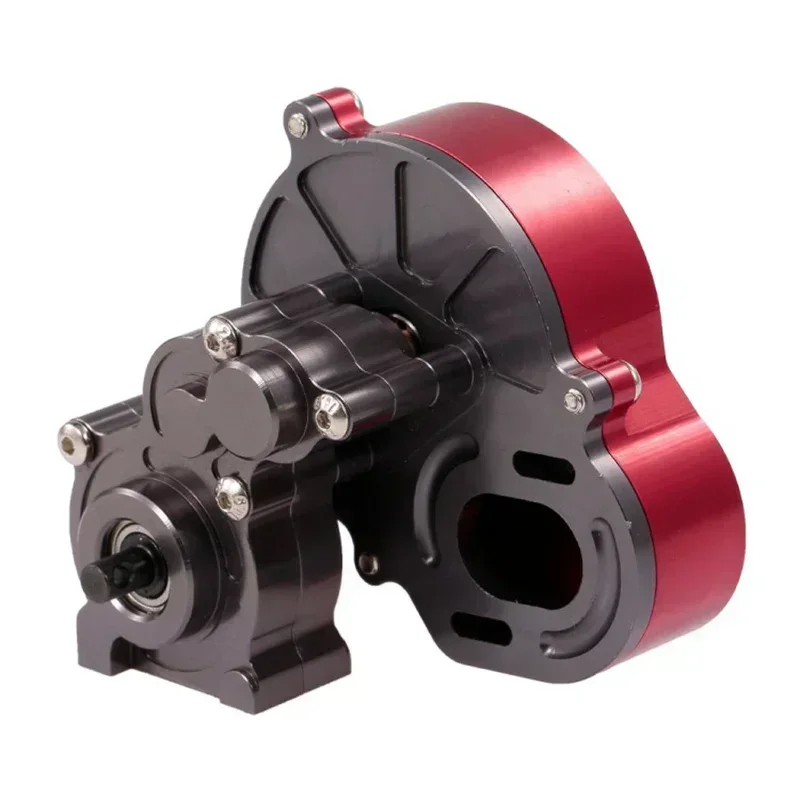 Gearbox Full Metal SCX10 Lengkap, Kotak Transmisi Berisi Gear Untuk Mobil RC Crawler 1/10 Axial SCX10, Suku Cadang Upgrade