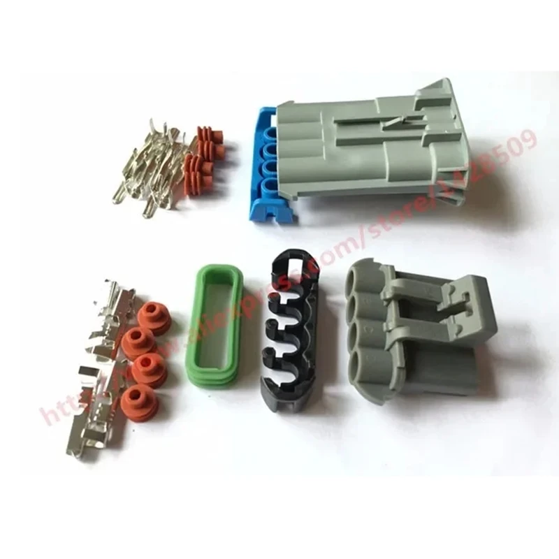 10 Set Delphi Auto 4 Pin conector de arnés de cableado impermeable conector de Clip de cable de altavoz