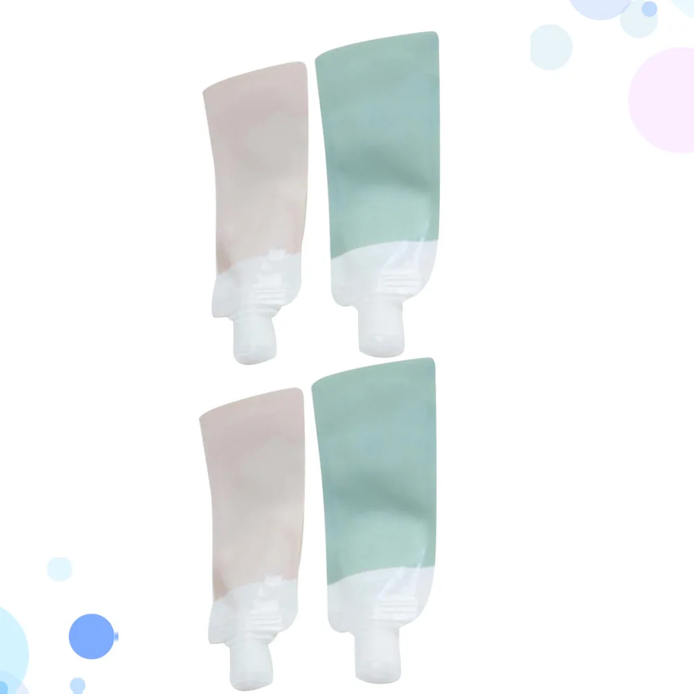 

4Pcs Travel Lotion Bags Reusable Containers Eco-Friendly Portable Pouches for Shampoo Conditioner and Lotions Solid Color