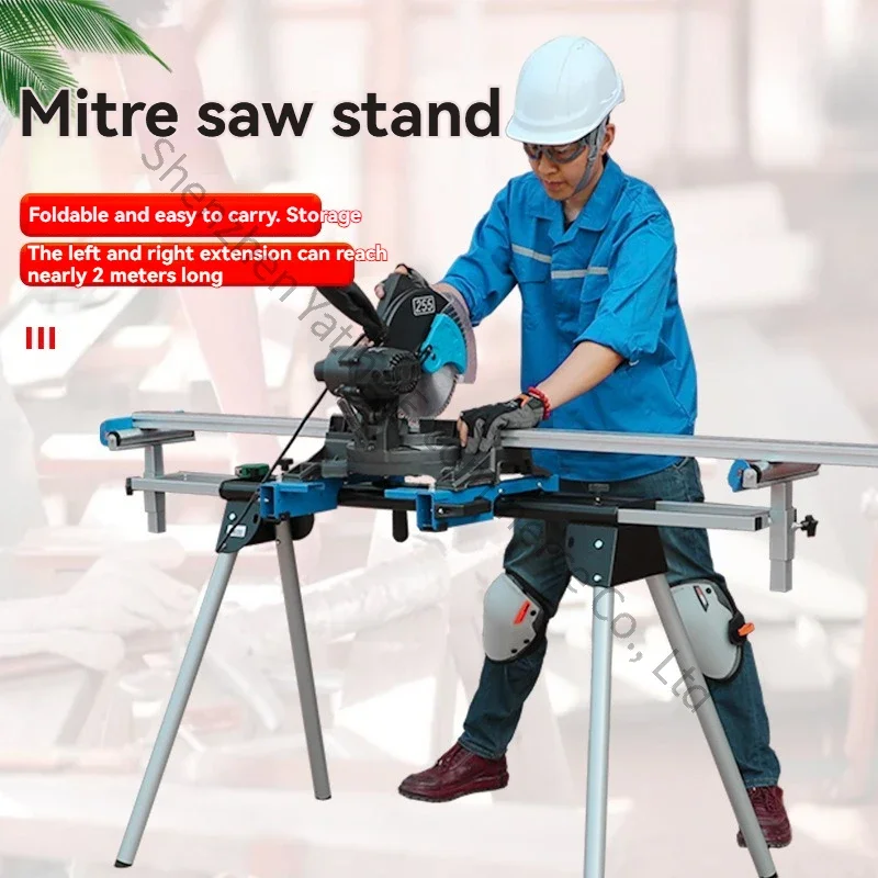 Excellent Portable Aluminum Miter Saw Stand Folding Workbench Woodworking Mobile Support Heavy Duty Adjustable Table