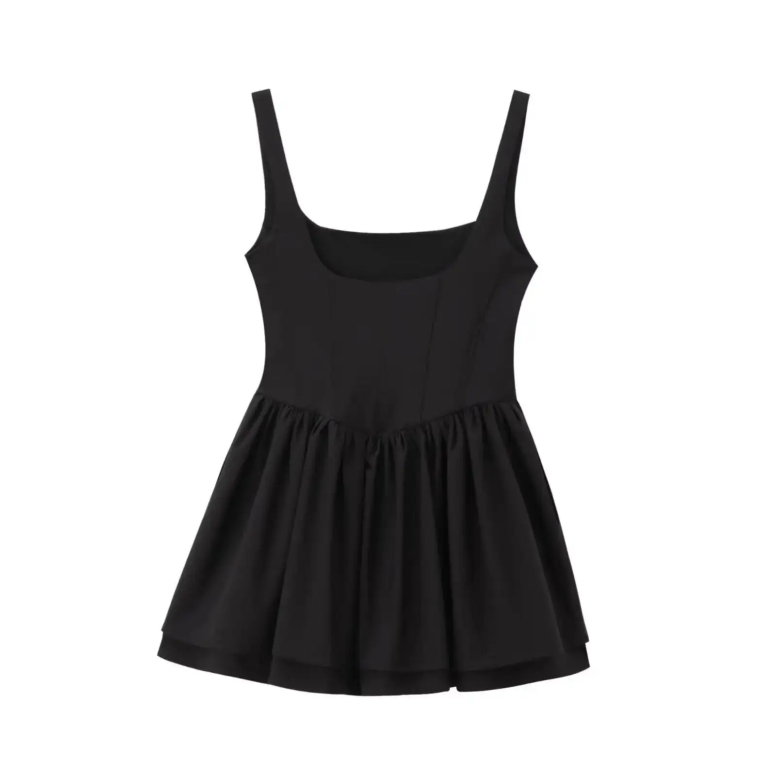 Modna, dopasowana sukienka mini na ramiączkach dla kobiet, kwadratowy dekolt, bez rękawów, odkryte plecy, krótka sukienka wieczorowa, elegancka sukienka klubowa dla kobiet.