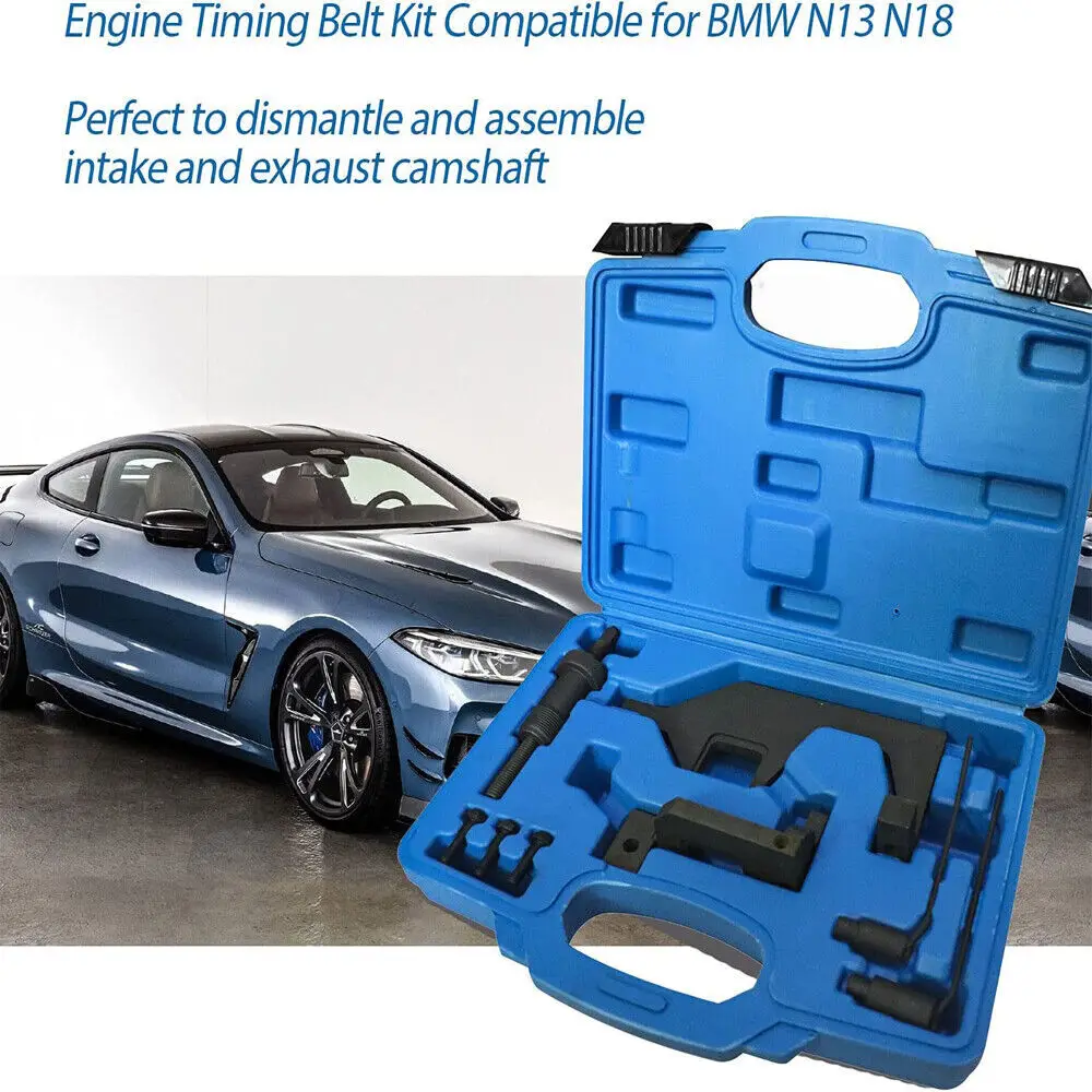 119 340 119 590 496 709 مجموعة أدوات توقيت المحرك من الفولاذ الكربوني المتين لسيارات BMW Mini N13 N18 Prince1.6 116i 316i 320i Cooper S Blue #5