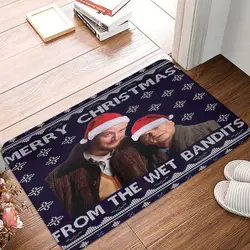 Merry Christmas From The Wet Bandits Home Alone 40x60cm Carpet Polyester Floor Mats Modern Bathroom Carpets