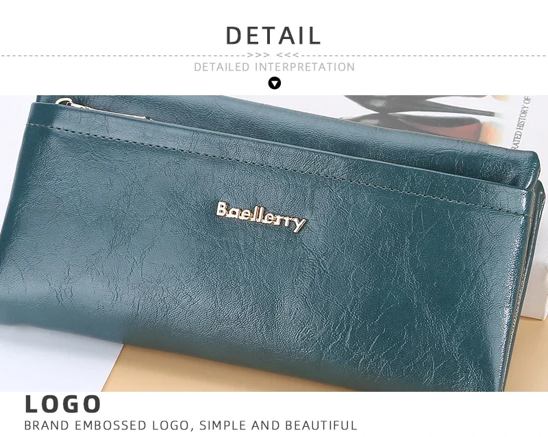 Baellerry Lange Damen-Geldbörsen, Tasche mit Handyfach, Namensgravur, Marken-Damen-Geldbörse mit Reißverschluss, Kartenhalter, Damen-Geldbörse für Mädchen – Detail 21
