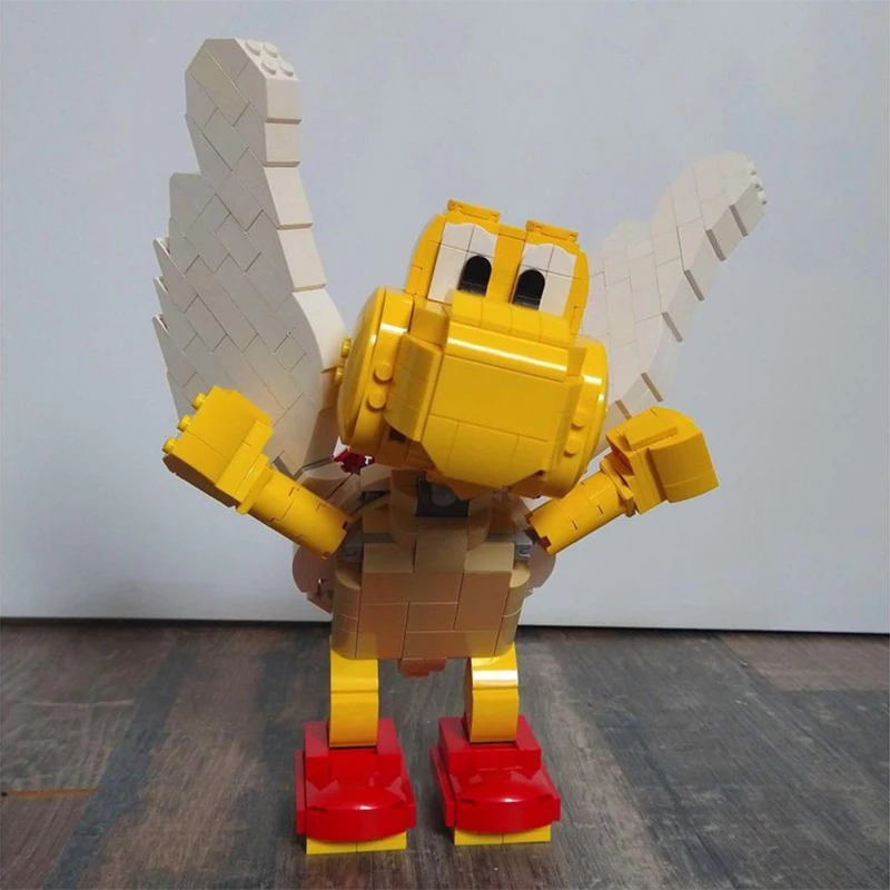 

630 шт. MOC Red Koopa Paratroopa Posable Display Фигурка Итальянский сантехник Строительные блоки коллекционер Рождественская игрушка Подарок Детская