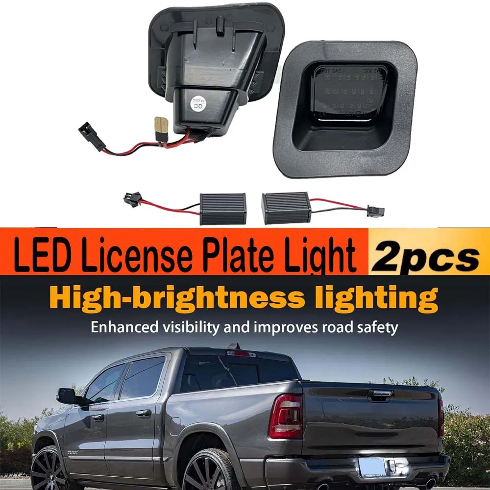 

2Pcs LED License Plate Light Canbus Lamp For Dodge Ram 1500 2500 3500 2003-2018 1500 Classic 2019 OEM#55077291AE