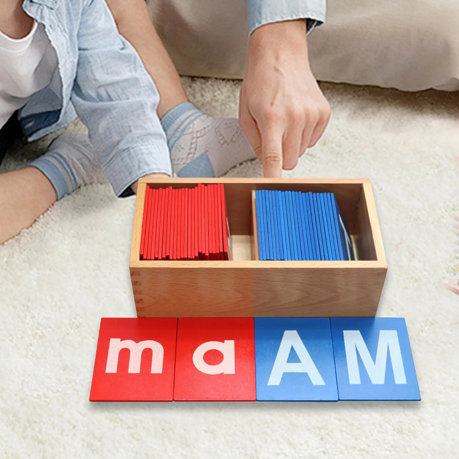 Children Language Training Alphabet  Flash Cards Uppercase Lowercase for Travel Interaction Learning Spelling