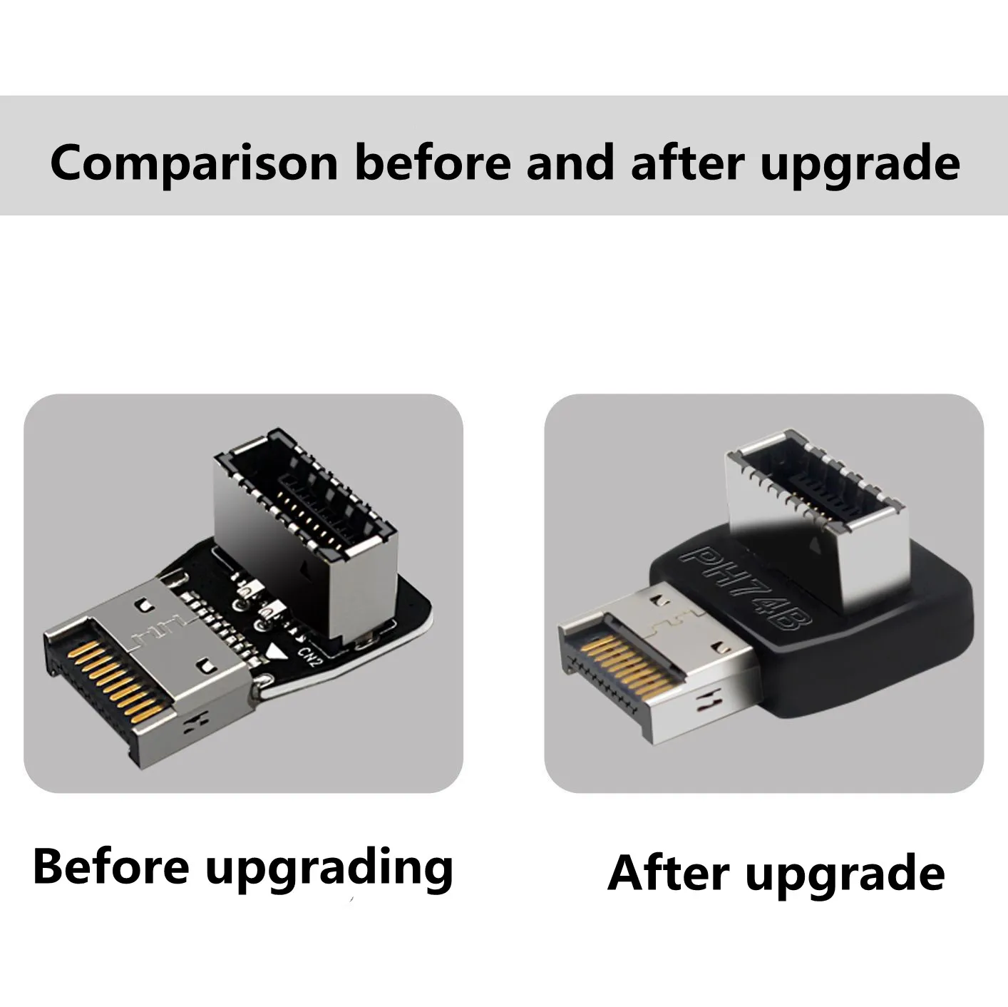 (2PCS) USB 3.1 Type-E 90 Degree Converter USB Header Adapter for Motherboard Connector Computer PC Accessories Desktop DIY Parts
