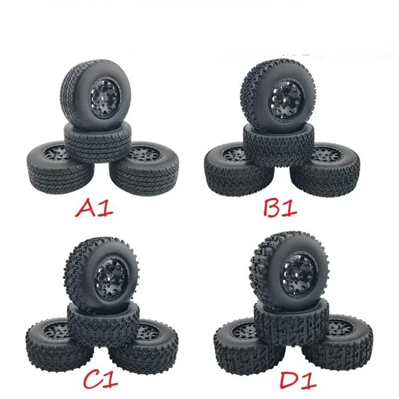 

4pcs 112mm 1/10 Short Course Truck Tires Tyre Wheel With 12mm Hex For Slash Arrma Senton HuanQi 727 Vkar 10sc Hpi Rc Car