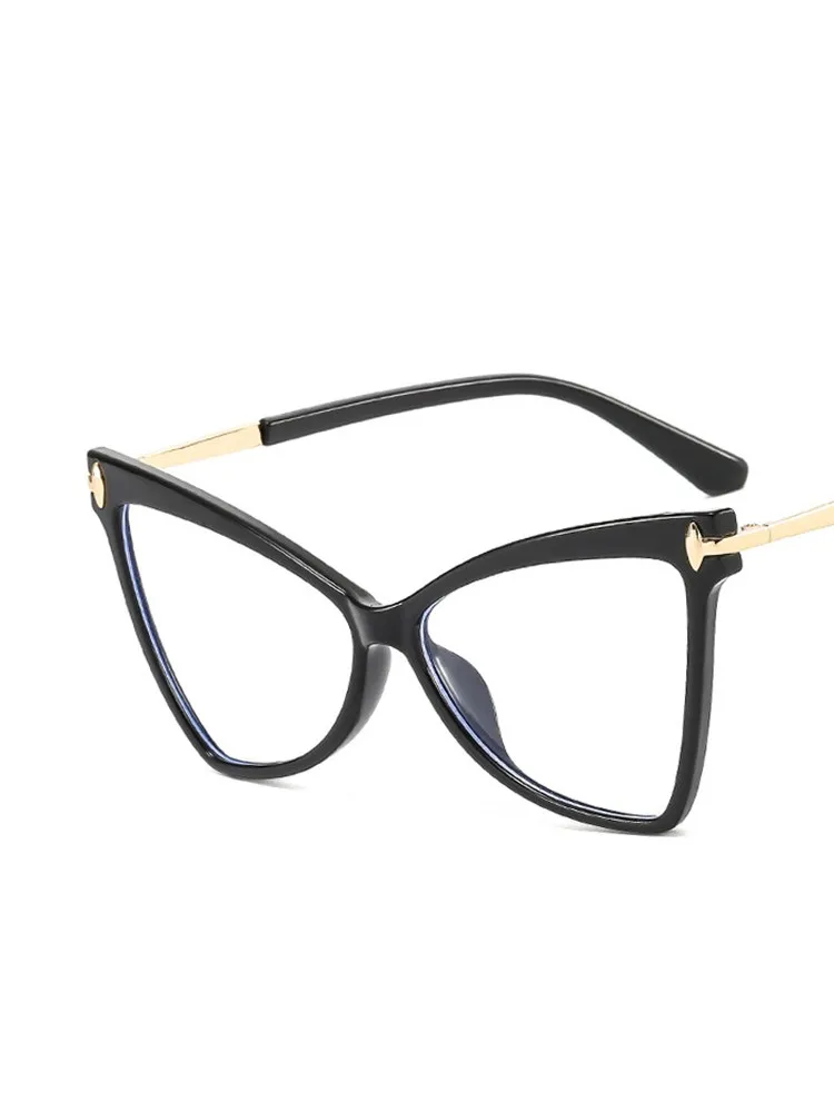 Cat Eye Oversized Glasses Frame TR90 Glasses Personality Fashion Butterfly Computer Glasses Triangle Eyewear 2024