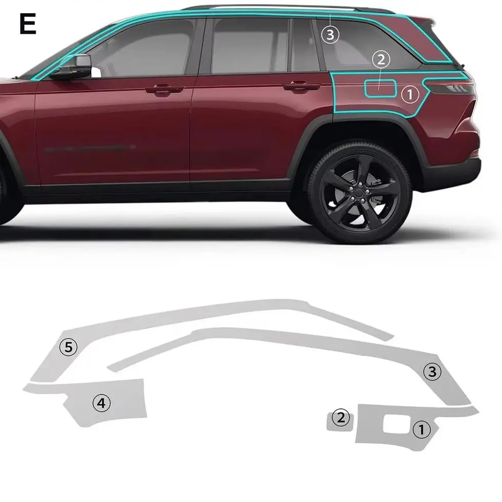 

8.5Mil Pre-cut PPF For Jeep Grand Cherokee 2022-2025 TPU Clear Paint Protection Film Scratch-Resistant Exterior Accessories