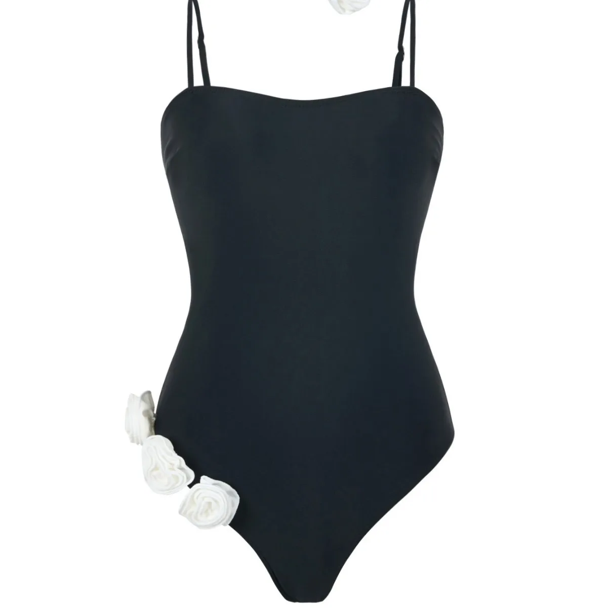 新しいセクシーなスリムフィットベスト、ホルタートップ、花で飾られたワンピース水着、女性のビーチでの休暇の日光浴に最適です。