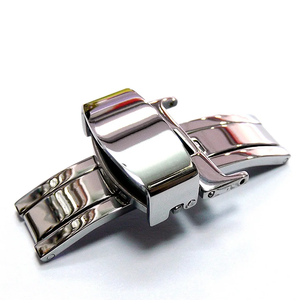 

Stainless Steel Watchband Clasp 20mm Push Button Durable Design Prevent Wear Add Luxury Style Accessory Watch Clasp