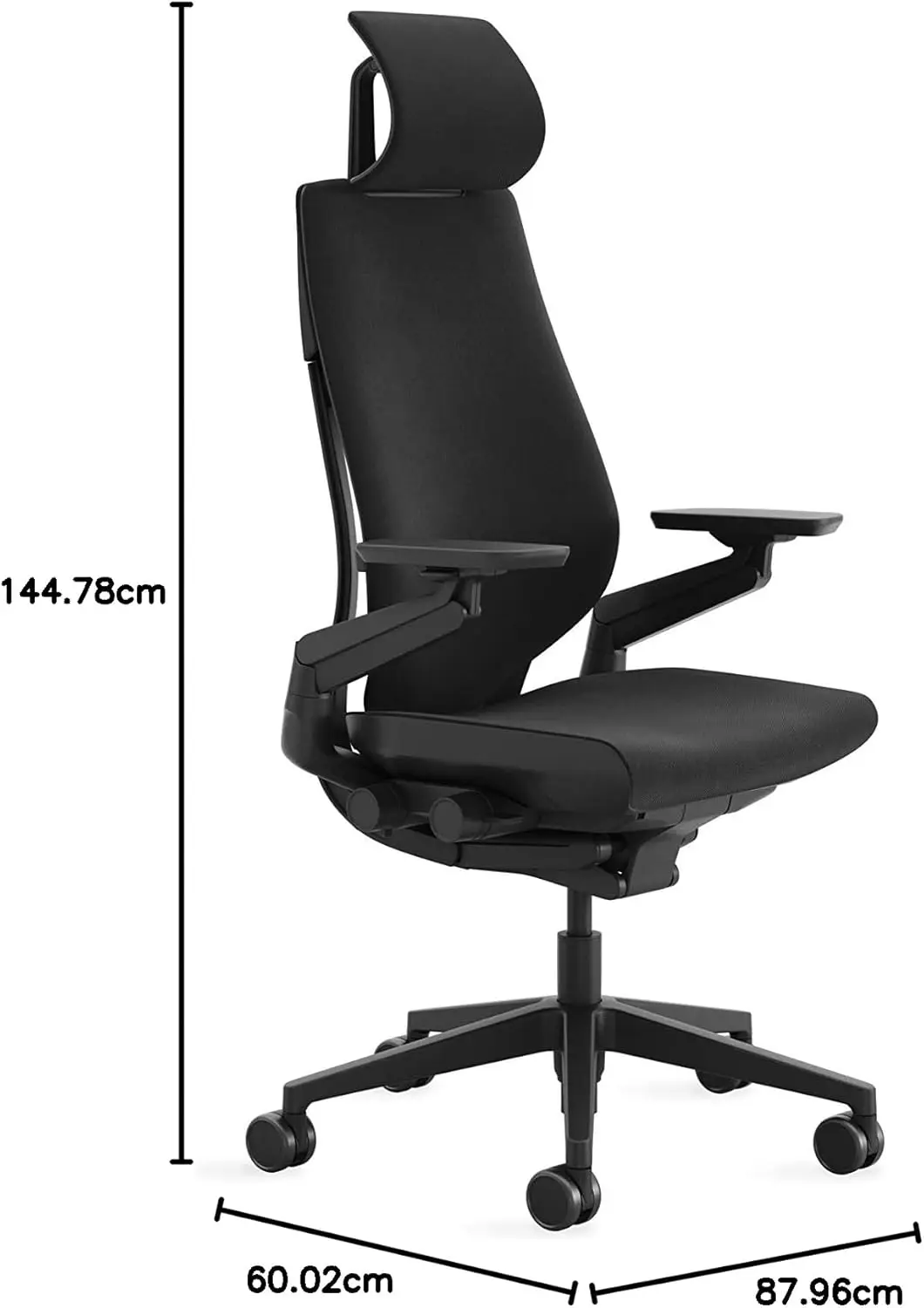 Gesture Office Chair with Head Rest Ergonomic Work Chair with Wheels for Carpet Comfortable Office Chair Intuitive to Adjust