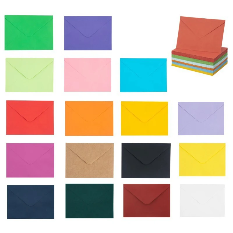 

Мини-конверт из крафт-бумаги 10,2x7 см, 120 г/м2, цветные бумажные конверты для VIP-карты, самоклеящиеся подарочные конверты, канцелярские принадлежности, 50 шт.