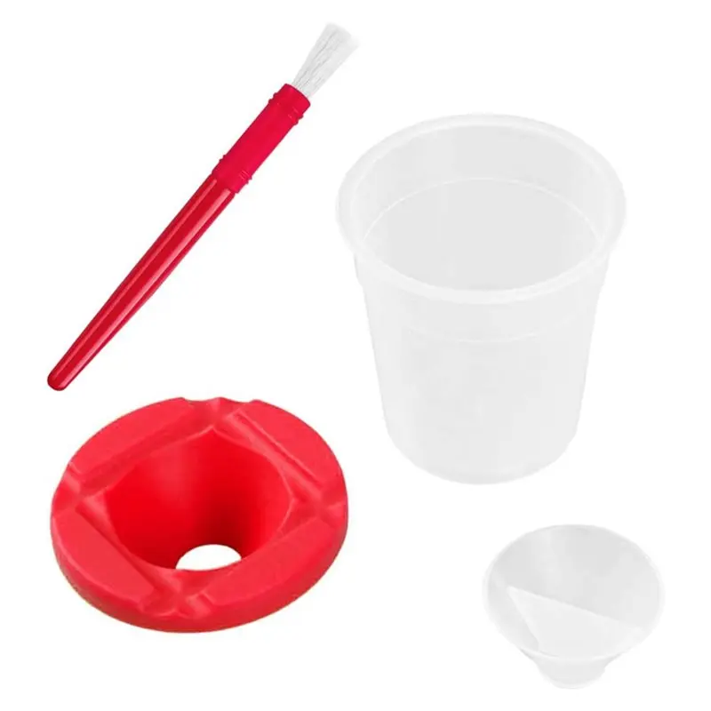 B03C-Plastic Paint Cups With Lids For Kids, Spill Proof Learning Color Cups For Artist