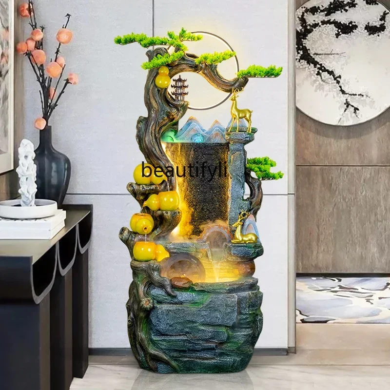 l5 Rockery flowing water fountain living room gourd to generate wealth circulation fish tank landscaping decoration floor orname