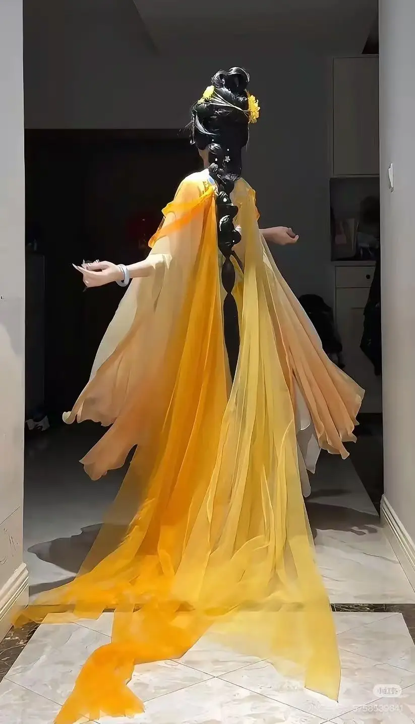 

Spring Mist Ode Golden Feather Gauze Fairy Style National Style Hanfu Women Waist-Length New Set Summer Style Fairy-like Elegant