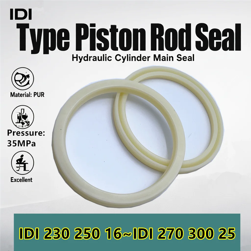 IDI Series Seal Hydraulic Cylinder Piston Rod/shaft PUR Oil Seal Inner Diameter: 230~270mm Excavators, Loaders, Forklifts, Etc