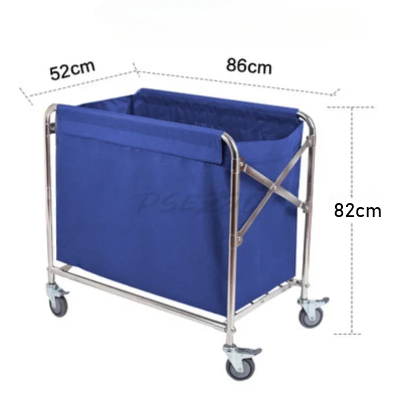 

Steel Cleaning and Collection Cart Hotel Room Service Work Cart