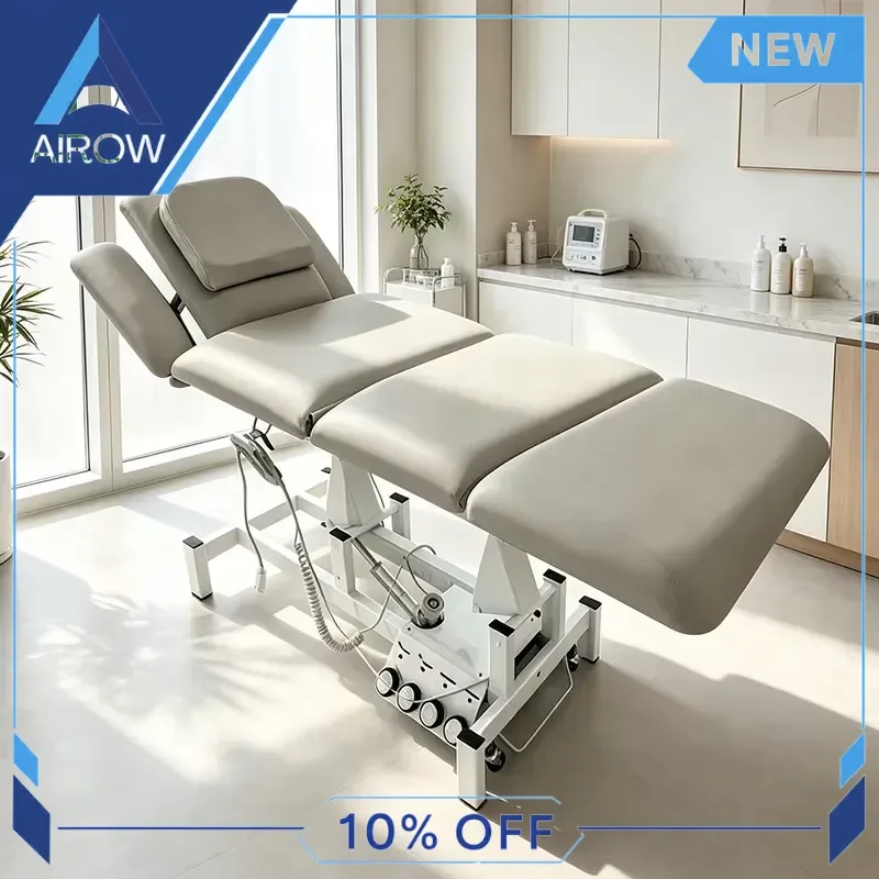 for Jincheng Electric Massage Bed Spa Furniture Set Grey Beauty Salon Equipment Portable Facial Table Workshop Therapy Chair