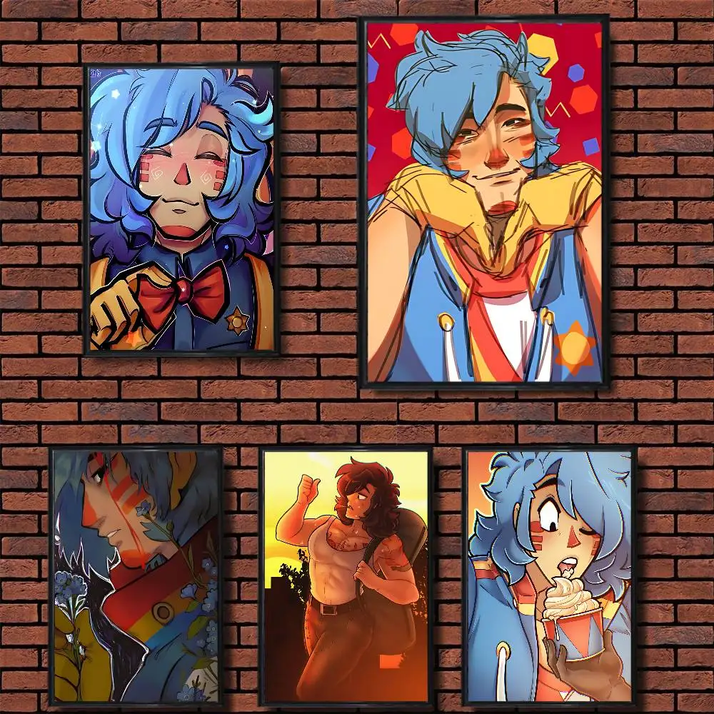 

SWWSDJ game Sunny Day Jack Poster Trendy Wall Art For Coffee Office Bar Decoration Best Gift Good Sticker Printed On PP Paper