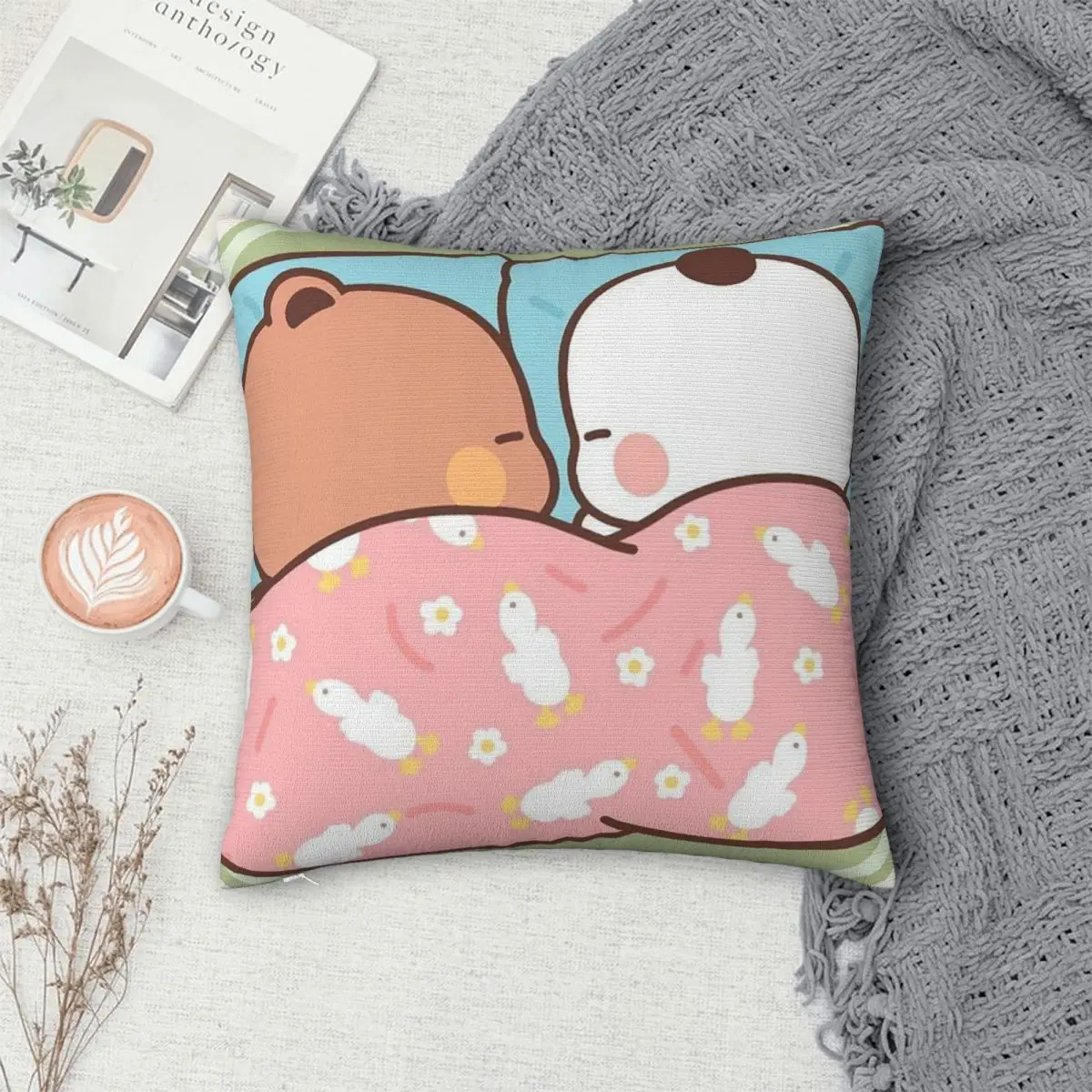 Cute Cartoon Bubu And Dudu Series Square Pillowcase Pillow Cover Cushion Decor Comfort Throw Pillow for Home Sofa
