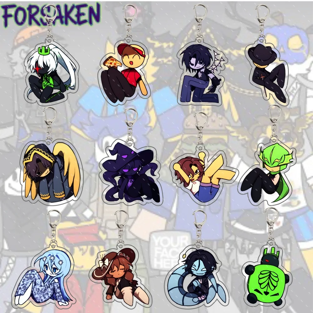 HOT Game 6CM Forsaken Guest 1337 Acryl-Schlüsselanhänger Noob/Elliot/c00lkidd/Shedletsky/John Doe Schlüsselring Anhänger Gaming-Fans Geschenk